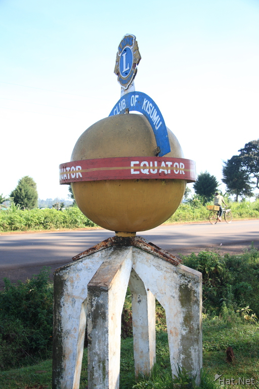 equator globe outside kisumu