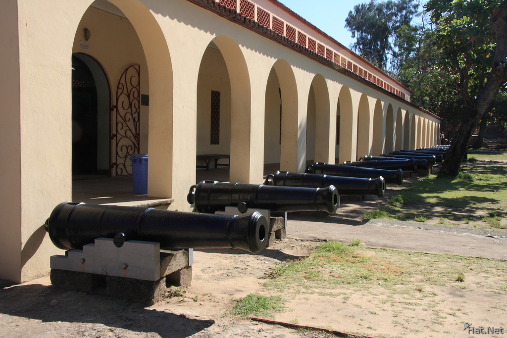 row of cannons