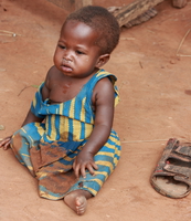 baby near fishing village Bugala Island, East Africa, Uganda, Africa