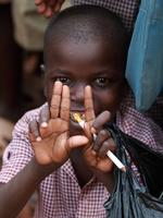 three fingers Kisumu, Jinja, East Africa, Kenya, Uganda, Africa