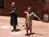 excited children Jinja, East Africa, Uganda, Africa