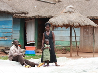 fisherman family Bugala Island, East Africa, Uganda, Africa