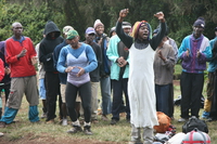 dancing cooks Kilimanjaro, East Africa, Tanzania, Africa