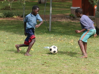 soccer match Bugala Island, East Africa, Uganda, Africa