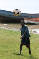 throwing the ball Bugala Island, East Africa, Uganda, Africa