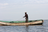old fisherman Kisumu, East Africa, Kenya, Africa