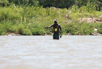dunga fisherman Kisumu, East Africa, Kenya, Africa