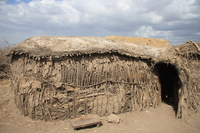 masai hut Serengeti, Ngorongoro, East Africa, Tanzania, Africa