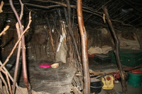 inside masai hut Serengeti, Ngorongoro, East Africa, Tanzania, Africa