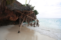 collapsed hut Zanzibar, East Africa, Tanzania, Africa