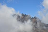 mawenzi in mist Kilimanjaro, East Africa, Tanzania, Africa