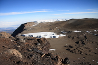 scattered glacier Kilimanjaro, East Africa, Tanzania, Africa