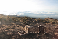 view--fallen chairs Kilimanjaro, East Africa, Tanzania, Africa