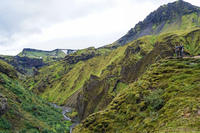 fimmvorduhals trail couple South,  Iceland, Europe