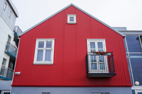 red house Old West Side,  Reykjavík,  Capital Region,  Iceland, Europe