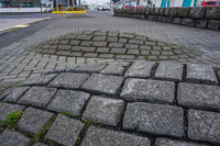 Reykjavik mounded pavement Old West Side,  Reykjavík,  Capital Region,  Iceland, Europe