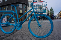 Reykjavik blue bike Old West Side,  Reykjavík,  Capital Region,  Iceland, Europe