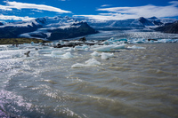 Fjallsarlon Glacier river Snafellsjokull,  East,  Iceland, Europe