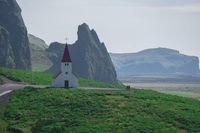 Vik church Vík,  South,  Iceland, Europe