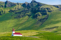 Vik church Vík,  South,  Iceland, Europe