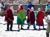 masked dancers Tilcara, Iruya, Jujuy and Salta Provinces, Argentina, South America