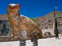 wooden dog ride Tilcara, Iruya, Jujuy and Salta Provinces, Argentina, South America