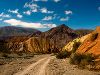 path into hills Purmamarca, Northern Salta Provinces, Argentina, South America