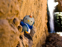 hello kitty in diablo waterfall Tilcara, Jujuy and Salta Provinces, Argentina, South America