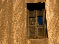 view--windows of huanted house Tilcara, Jujuy and Salta Provinces, Argentina, South America