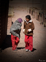 view--girls of viscachillapampa Tupiza, Potosi Department, Bolivia, South America