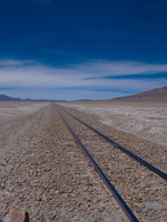 railway in salar de chiguana Laguna Colorado, Potosi Department, Bolivia, South America
