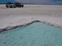 swimming pool in salt museum Salar de Uyuni, Potosi Department, Bolivia, South America