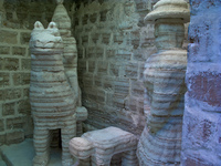 statues in salt museum Salar de Uyuni, Potosi Department, Bolivia, South America