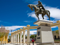 view--simon bolivar in villazon Humahuaca, La Quiaca, Villazon, Tupiza, Jujuy Province, Potosi Department, Argentina, Bolivia, South America