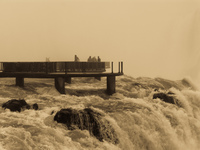 gateway of waterhell Foz do Iguassu, Puerto Iguassu, Parana (PR), Misiones, Brazil, South America