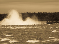 diablo throat from afar Foz do Iguassu, Puerto Iguassu, Parana (PR), Misiones, Brazil, South America