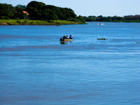 boats of rio paraguai Santa Clara Farm, Mato Grosso do Sul (MS), Brazil, South America