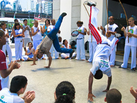 capoeira acrobat Rio de Janeiro, Rio de Janeiro, Brazil, South America