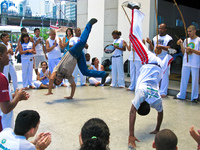 capoeira acrobat Rio de Janeiro, Rio de Janeiro, Brazil, South America