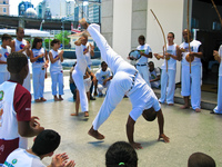 teaching capoeira Rio de Janeiro, Rio de Janeiro, Brazil, South America
