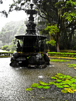 waterfountain in rain Rio de Janeiro, Rio de Janeiro, Brazil, South America