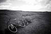 Bikes on Terevaka Isla de Pascua,  Región de Valparaíso,  Chile, South America