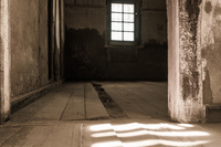 Humberstone cracked floor Pozo Almonte,  Región de Tarapacá,  Chile, South America