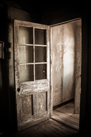 Humberstone creepy door Pozo Almonte,  Región de Tarapacá,  Chile, South America