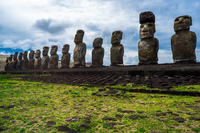 Tongariki Moais Isla de Pascua,  Región de Valparaíso,  Chile, South America