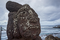 woman moai head Hanga Roa,  Región de Valparaíso,  Chile, South America