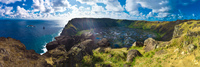 Orongo Crater Panorama Hanga Roa,  Región de Valparaíso,  Chile, South America