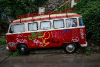 Funky van Valparaíso,  Región de Valparaíso,  Chile, South America