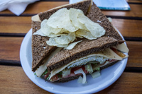 Food--Cafe rissen Veggie Sandwich VGB,  Córdoba,  Argentina, South America