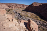 Catarpa Valley from Fort Quitor San Pedro de Atacama,  Región de Antofagasta,  Chile, South America